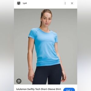 lululemon athletica Blue Short Sleeve swiftly relaxed tee